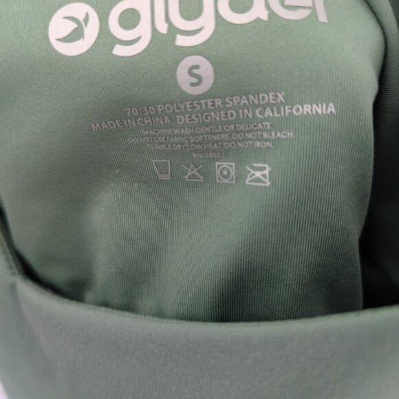 Glyder womens green v neck athletic tank top cropped style size S - Picture 2 of 3